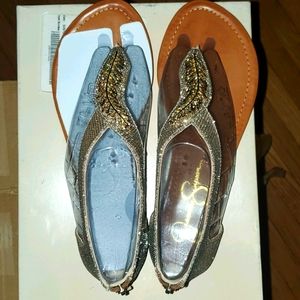 Gold Jessica Sparkle Mesh Sandal